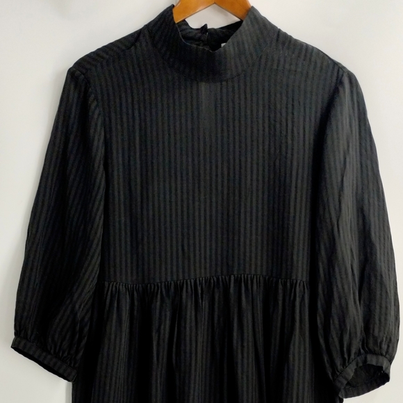 Amour Vert Alina Black High Neck Baby Doll Dress - Picture 6 of 14